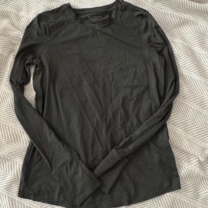 athleta grey open back shirt size xs